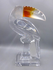 Large Daum Crystal Toucan Bird