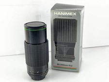 Hanimex HMC 80-200mm F4 Vintage Macro/Zoom, M42 Tappi per obiettivi a vite e scatola
