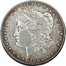 1886 S Morgan dollaro $ 1