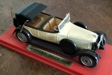 AUTO HISPANO SUIZA 1926 SOLIDO SCALA 1/43 SU ALZATINA CON TARGA ORIGINALE