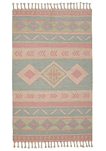 Tappeto rosa pastello blu