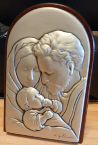 Icona sacra famiglia argento - icona,