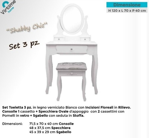 Toeletta mobile specchiera - toeletta,