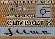 ★KIT CINGHIE DI RICAMBIO 2 x PROIETTORE STANDARD 8 mm SILMA COMPACT 8★