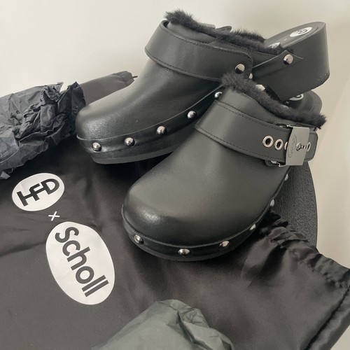 Zoccoli neri scholl hfd - zoccoli,