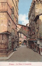 32-66) CARTOLINA ILLUSTRATA FIRENZE CHIESA ORSANMICHIELE GOBBATO EDITORE VENEZIA