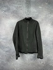 10 SEIOTTO Giacca Uomo Pelle Nera Sbiadita Avant Garde Stile Rick Owens Tg M-L