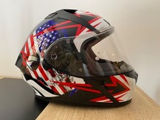 airoh helmet casco integrale per moto tg xs fantasia teschio bandiera americana 