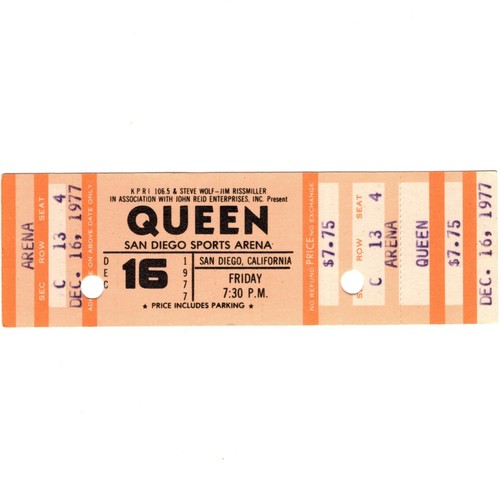 Biglietto concerto queen stub - biglietto,