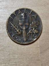 Italy 10-centesimi coin, 1940