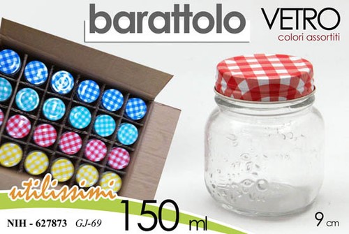 Barattolo contenitore vetro - barattolo, in