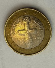 Moneta euro rara cipro - da, 1