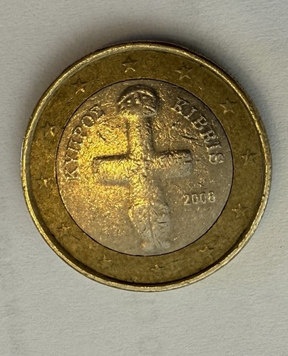 Moneta euro rara cipro - da, 1