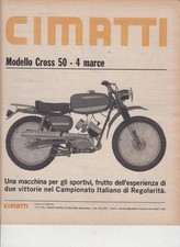 advertising Pubblicità-MOTO CIMATTI CROSS 50 4 MARCE 1968  MOTOITALIANE  EPOCA