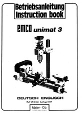 Emco Unimat 3 Lathe Use and Maintenance manual and Parts list PDF