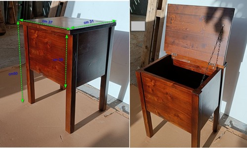 Sgabello legno massello - in,