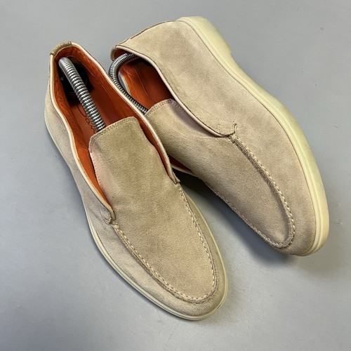 Santoni mocassini scamosciati
