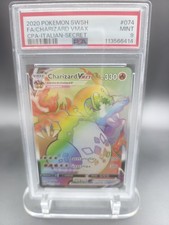Pokemon PSA 9 MINT Charizard Vmax 074/073 ITA Futuri Campioni Hyper Fuoriserie 