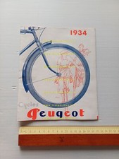 Peugeot catalogo biciclette corsa turismo 1934 depliant originale
