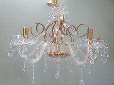 LAMPADARIO A 6 LUCI  IN VETRO