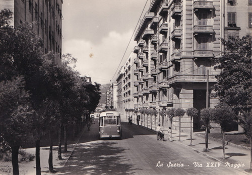 Cartolina spezia via - cartolina, di