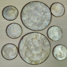  Madreperla 6  Sottobicchieri  2 Sotto bottiglia Vintage Epoca 