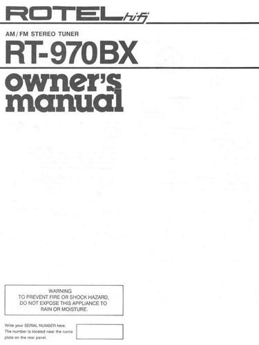 Rotel 970bx sintonizzatore - rt-970bx,