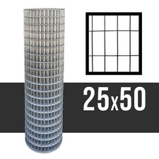 RETE METALLICA ELETTROSALDATA 50x25 25x50 sirius 25 mt ZINCATA H.200 cm