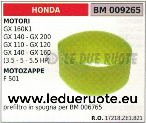 17218ze1821 spugna filtro aria - spugna,