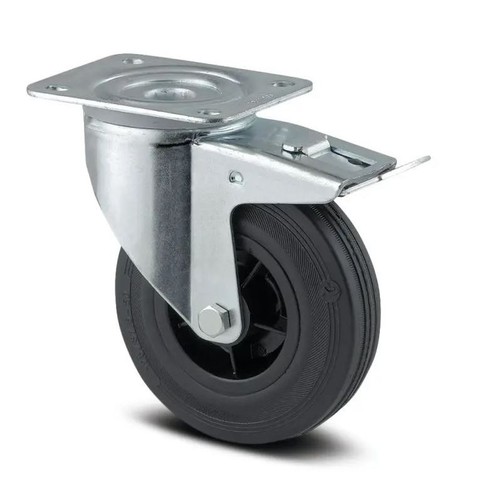 Ruota girevole con freno - , per