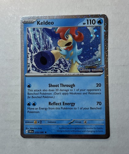 Keldeo stamped holofoil 86 - stamped, 19/86