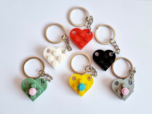 Lego heart keyring customise - lego,