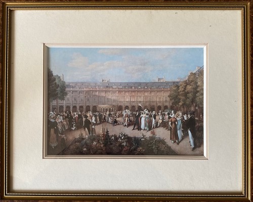 Gravure xixe jardins - jardins, du