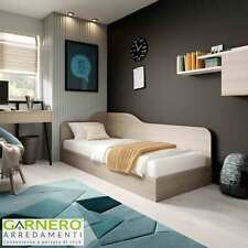 Letto singolo contenitore ALEX Gihome ® rovere cameretta bambini ragazzi moderno
