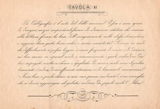 Stampa antica CALLIGRAFIA