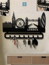 Porta chiavi da parete Londra skyline, per arredamento e idea regalo