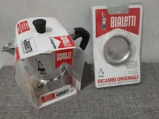 Moka Express BIALETTI l'originale 3 tazze caffè nuova ricambi aperti in omaggio