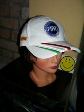 Vintage Fiat Abarth rally  racing team formula1 cotton podium hat cap '80s