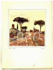 1957 ITALIA NAVIGAZIONE M/n GIULIO CESARE Menù pranzo *Ill. Alberto SALIETTI