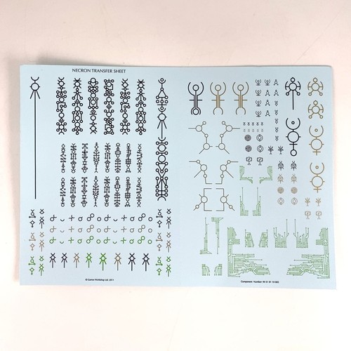 Necron transfer sheet - x1,
