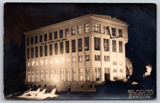 Cartolina RPPC California Big Creek scena notturna Power House numero 1 M.W. Glenn