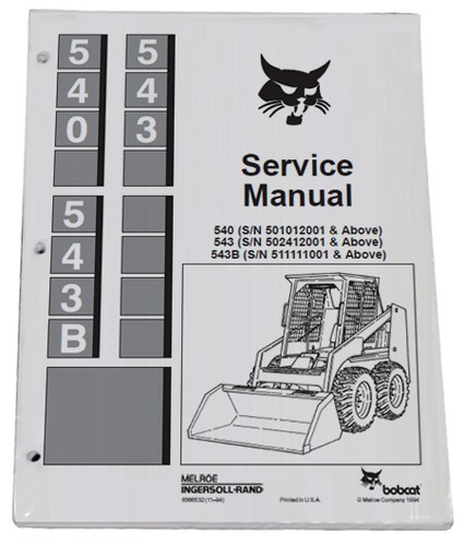 Bobcat 540 543 543b - skid, steer