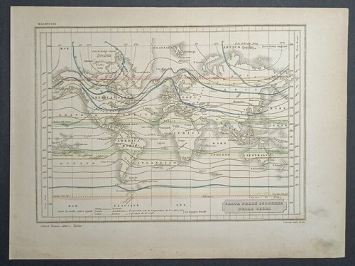 Antica mappa mondo carta - antica,
