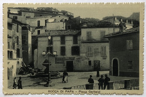 Cartolina rocca papa piazza - cartolina, di
