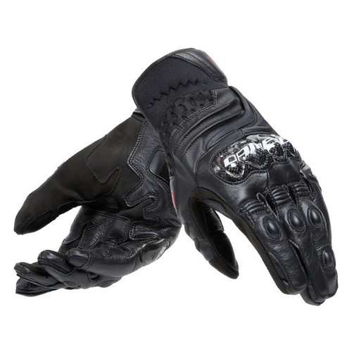Carbon short leather gloves - carbon, 4