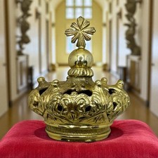 Corona per Madonna imperiale Ottone Nuova Cesello 3,5 Cm  Diametro