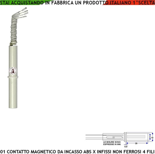 Contatto magnetico chiodo - magnetico,