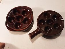 2 PIATTI IN COCCIO PER ESCARGOT LUMACHE IN OTTIMO STATO COSÌ COME IN FOTO