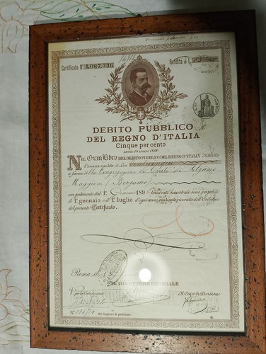Certificato debito pubblico - certificato,