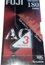 3 x FUJI AG 180 VIDEOTAPE VHS